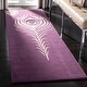 preview thumbnail 10 of 60, SAFAVIEH Handmade Soho Simi Peacock Feather N.Z. Wool Rug 2'6" x 12' Runner - Purple/Ivory - Runner