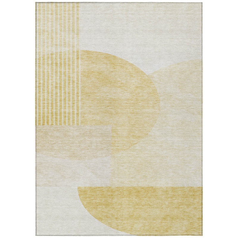 Machine Washable Indoor/ Outdoor Chantille Contemporary Deco Rug