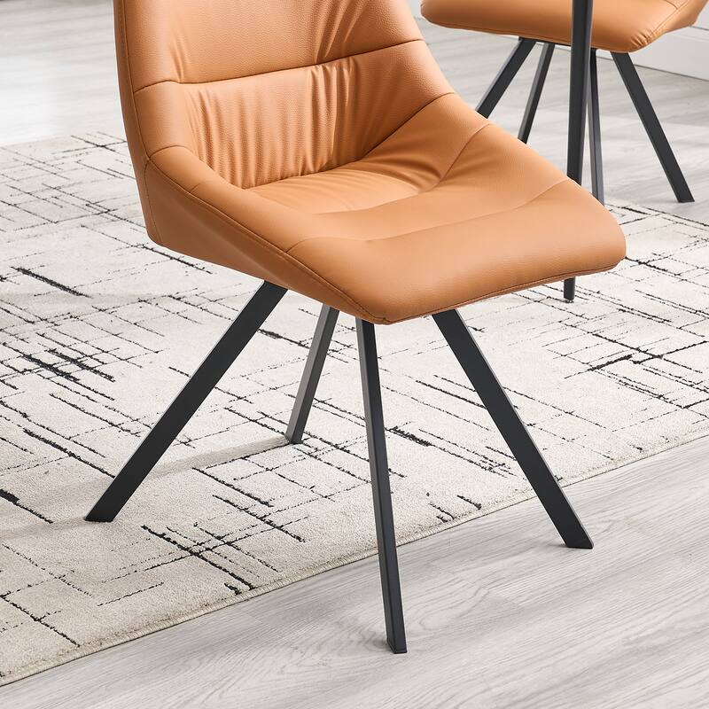 Dining Chair,Thickened Fabric Chairs With Metal Legs Set Of 2
