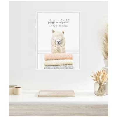 Kate and Laurel Sylvie Animal Fluff and Fold Framed Canvas by Amy Peterson