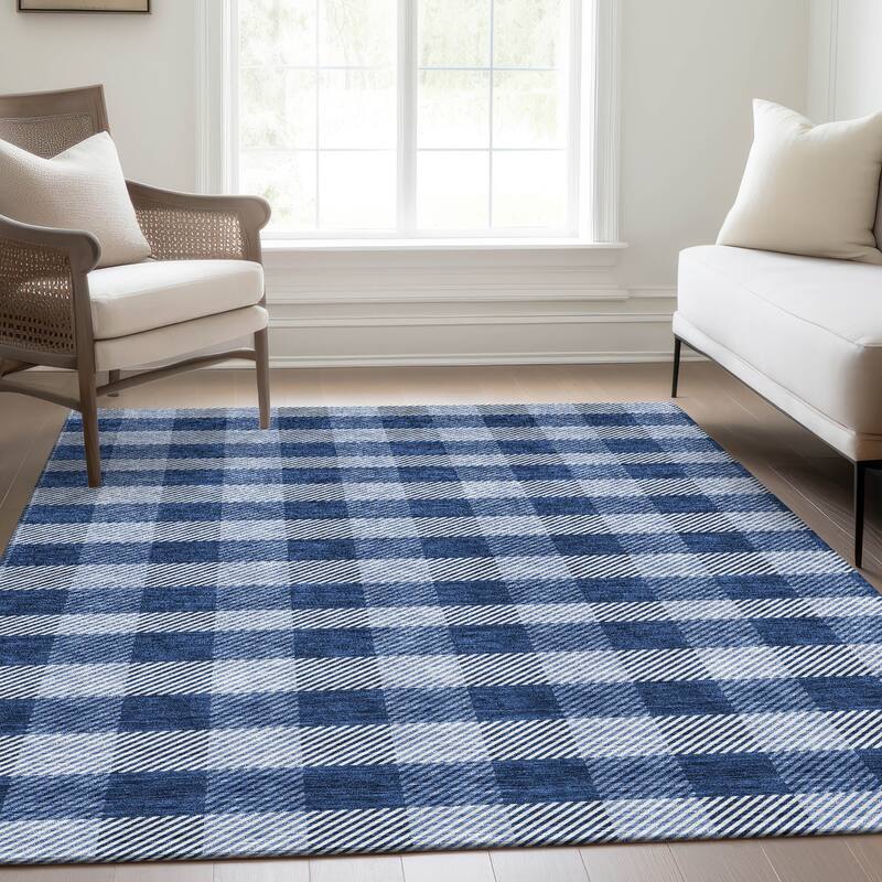 Premium Washable Super Soft Plaid Mayfield Rug