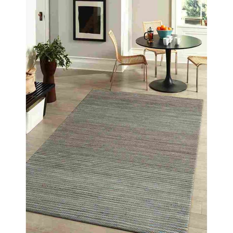 Sevita Stripe Natural Jute and Wool Blend Indoor Area Rug