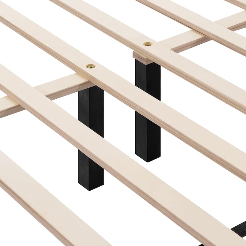 Boucle Fabric LED Bed Frame, Cream Style Upholstered Platform Bed with Lambswool Petal Headboard