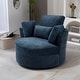preview thumbnail 60 of 80, Upholstered Accent Swivel Barrel Armchair Club Chair with Pillows