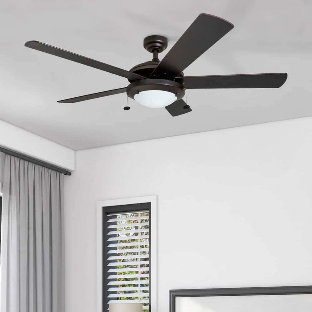 52" Prominence Home Bolivar Farmhouse Ceiling Fan with Light and Pull Chains - 52-inch