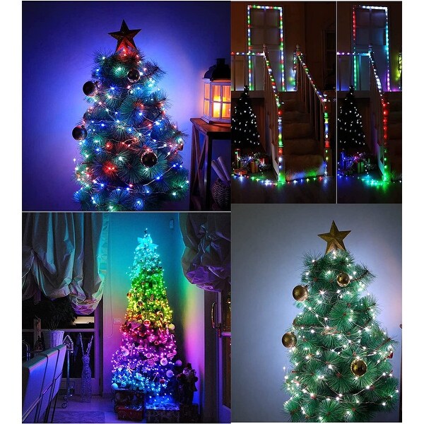 Oumilen Smart LED Fairy String Lights Work with App Scene Control 33ft 100LED RGB Color