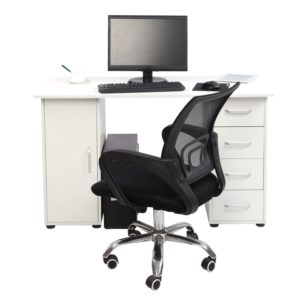 One Door Four Drawers Computer Desk with Safety Corner Design