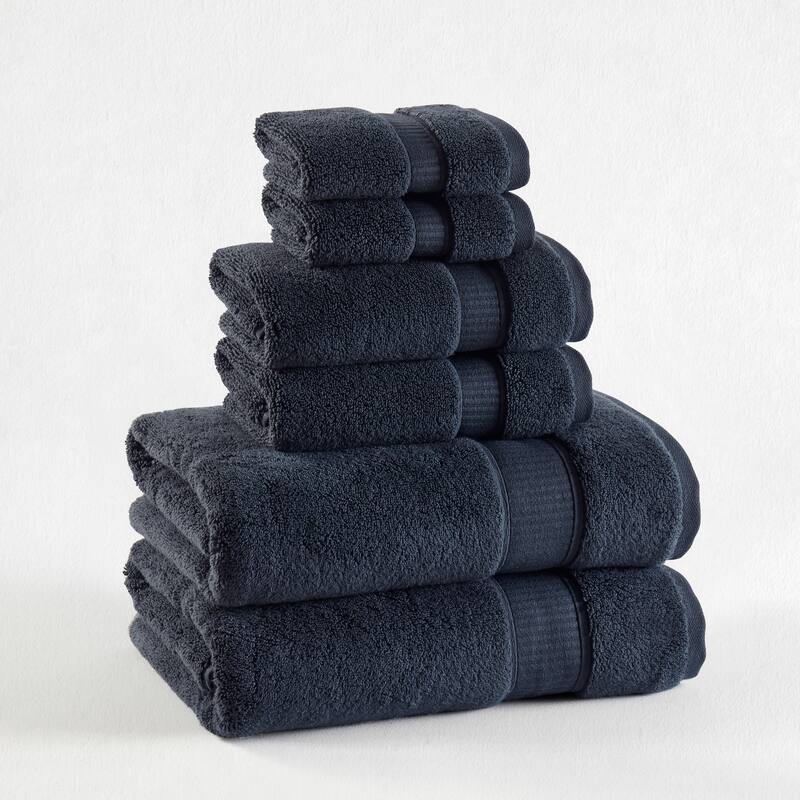 J. Queen New York Belmore Luxury 6 Piece Towel Set - Denim