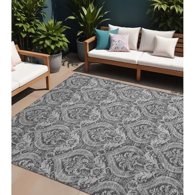 Pami Garden-Inspired Weather Resistant Versatile Elegance Outdoor Rug