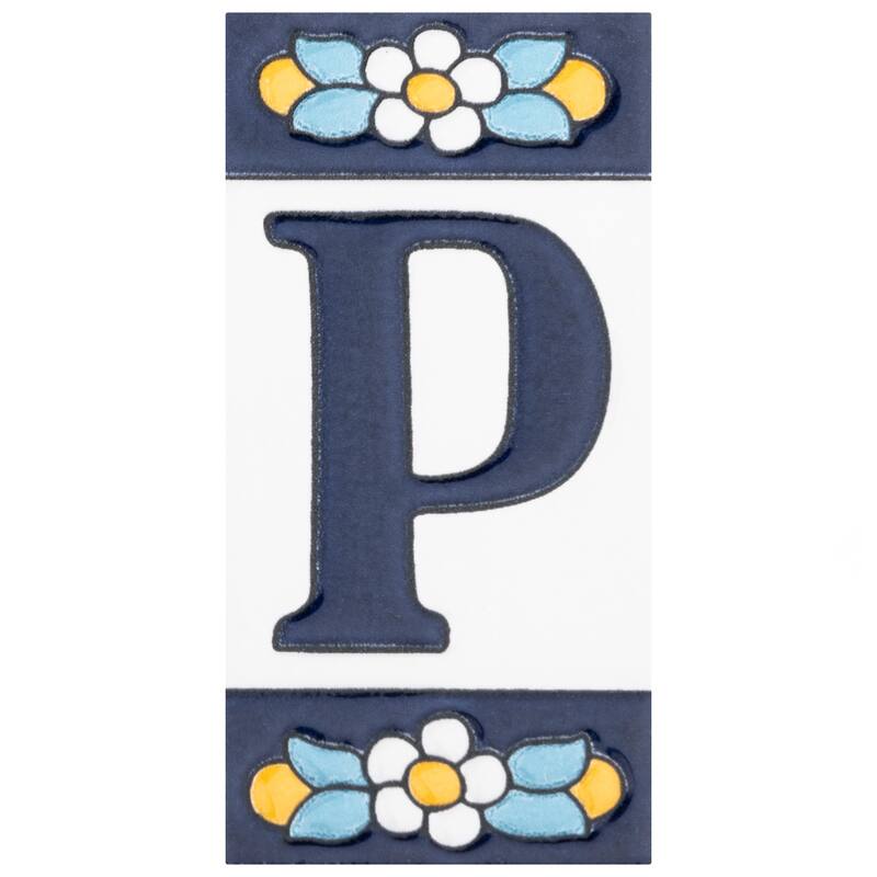 Merola Tile Sevillano Flora Address 2-1/8 in. x 4-3/8 in. Ceramic Wall Tile - P