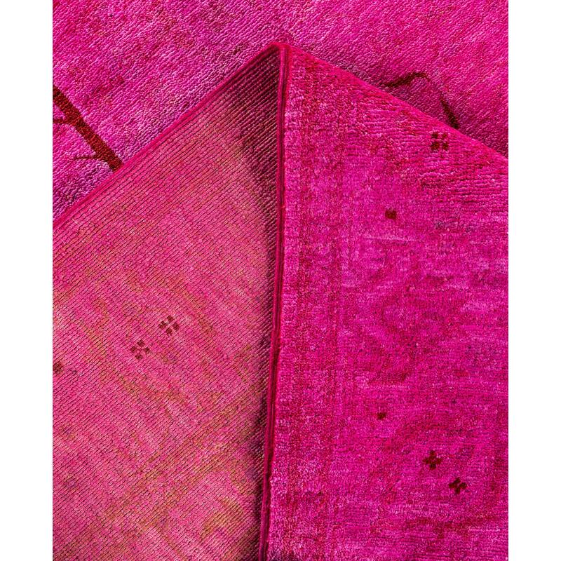 Overdyed One-of-a-Kind Hand-Knotted Area Rug - Pink - 5' 2" x 7' 10"