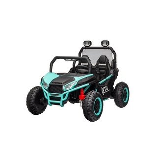 Kids 24V Ride-On UTV Off-Road Car, 4WD/2WD Switch, 3-Speed Electric Vehicle with Remote, Bluetooth, and Storage