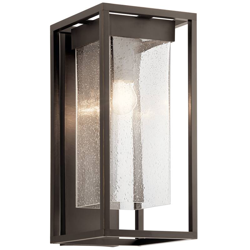 Kichler Mercer 20 inch 1 Light Outdoor Wall Light with Clear Seeded Glass in Olde Bronze