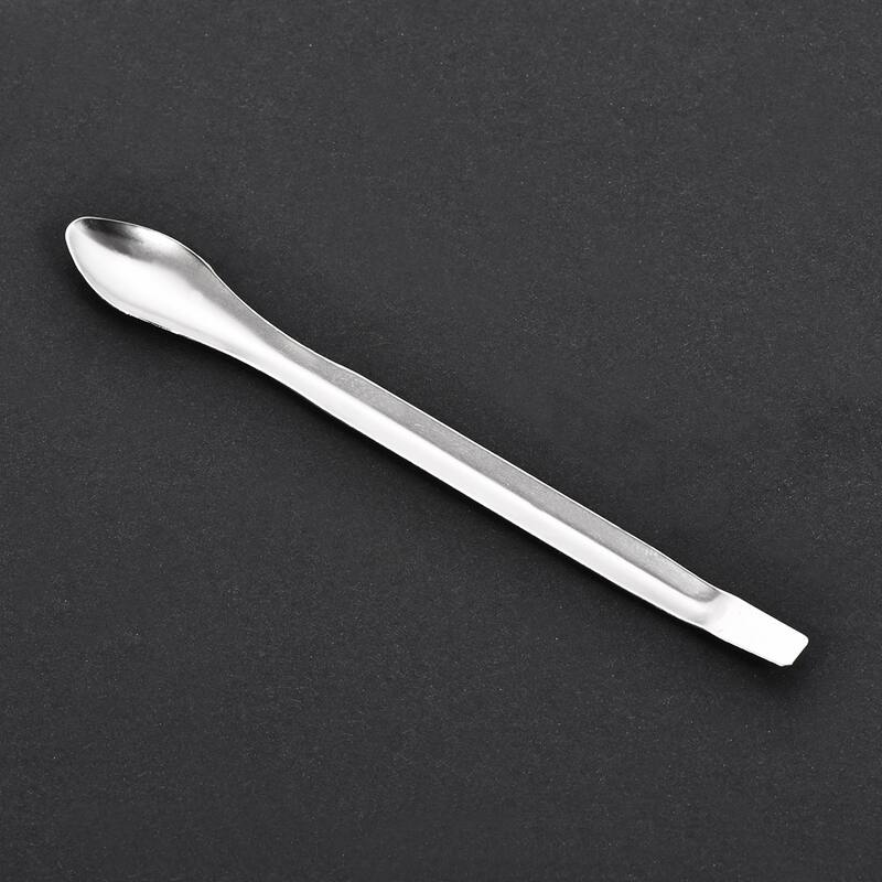 Micro Scoop Stainless Steel Reagent Sample Spoon Lab Spatulas 10Pcs