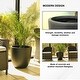 preview thumbnail 29 of 59, Kante 18 Inch Dia Round Concrete Planter, Indoor Outdoor Large Plant Pot