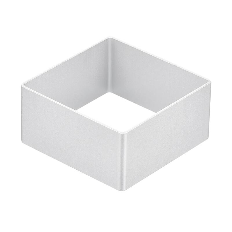 4pcs Metal Cookie Cutter, Aluminum Alloy Square Cookie Cutter for Biscuit Silver