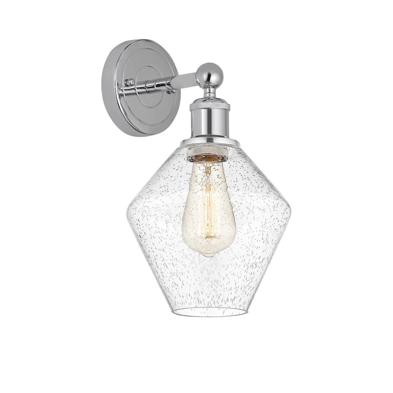 Innovations Lighting 616-1W-14-8 Cindyrella Sconce Cindyrella 14" Tall - Polished Chrome / Seedy