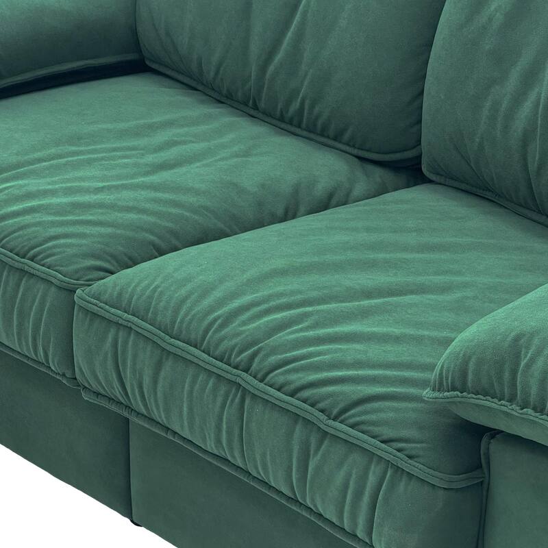 79" Loveseat Sofa Couch with Under-Seat Storage, Elegant 2-Seater Settee with Pillow Top Armrests for Living Room