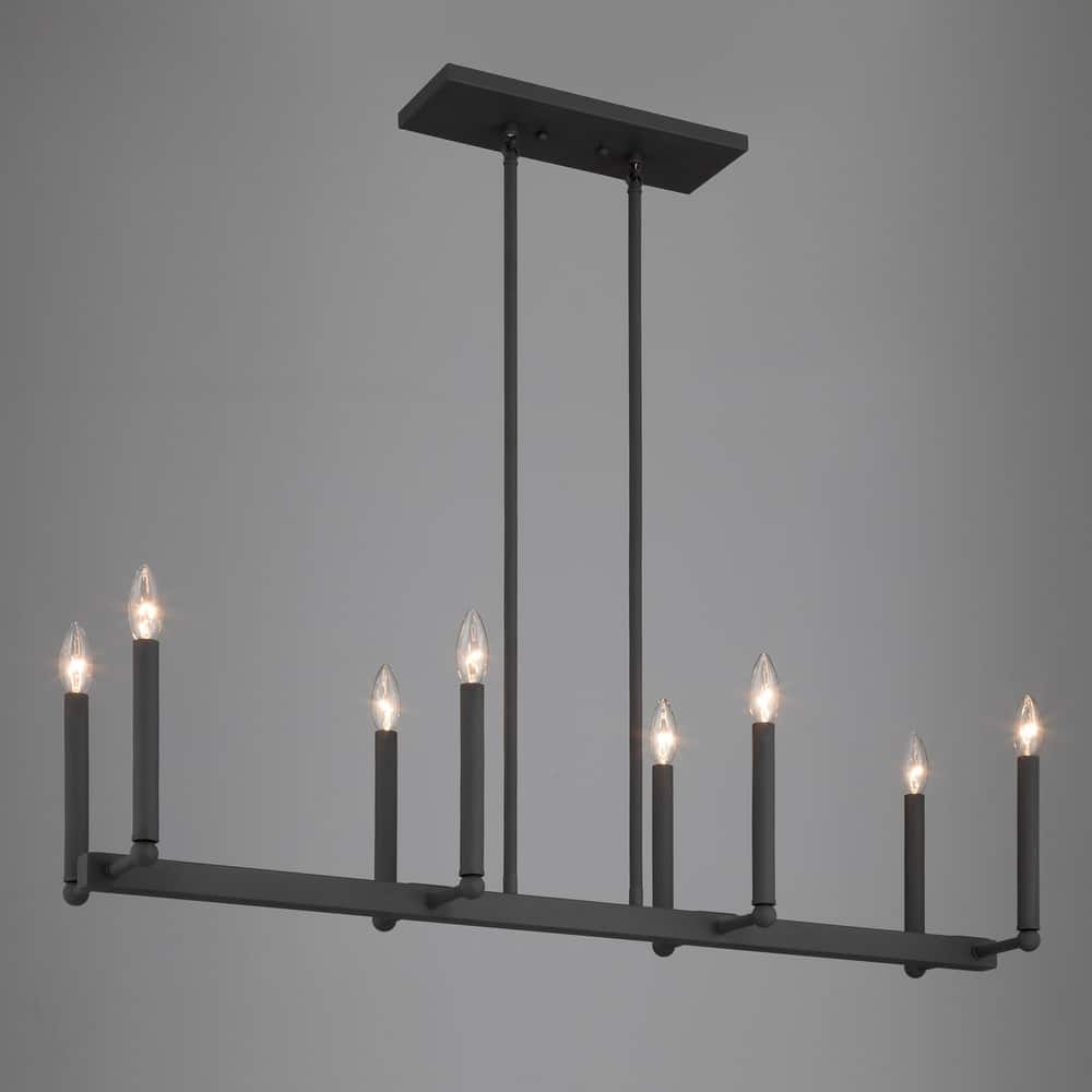 Acroma 8-lights 43.3In Dimmable Modern Gold Linear Chandelier for Dining Room - 8-light