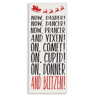Stupell Holiday Reindeer Names Canvas Wall Art Design By Dogwood Portfolio