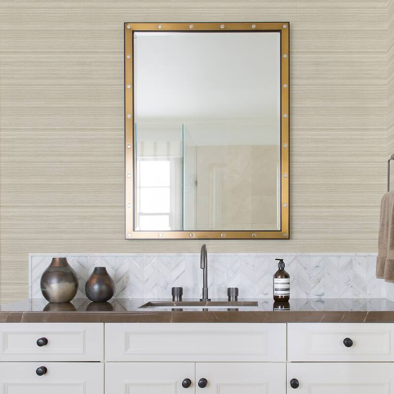 A-Street Prints Skyler Cream Striped Wallpaper