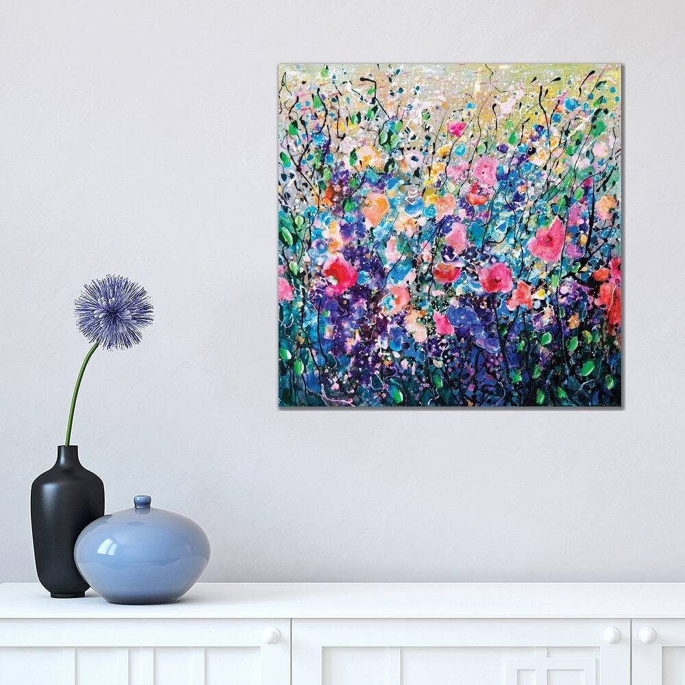 iCanvas " Colorful Flowers Painting " by OLena Art Canvas Print