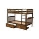 preview thumbnail 6 of 20, Somette Claire Twin Bunk Bed with Storage, Trundle and Tray Options in Rustic Walnut (Mattresses Not Included)
