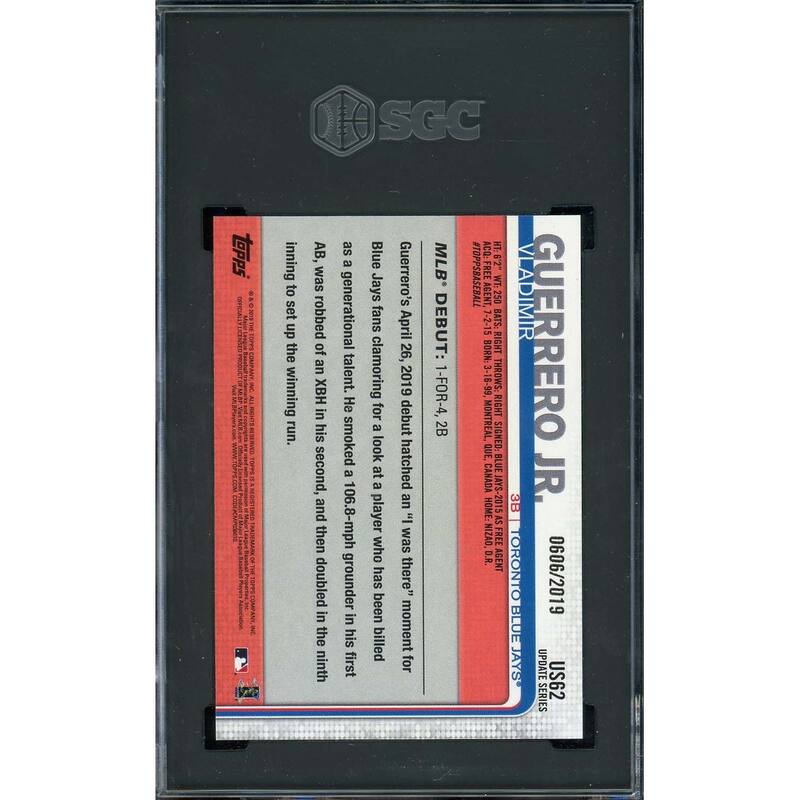 Vladimir Guerrero Jr 2019 Topps Update Gold Rookie Card #US62 SGC 10 /2019 - 8'6" x 11'6"