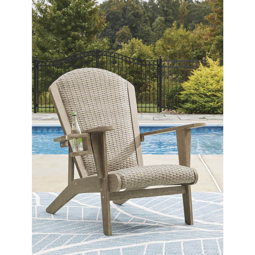Signature Design by Ashley Coastal Reef Beige Adirondack Chair - 30.25" W x 39.5" D x 39.5" H