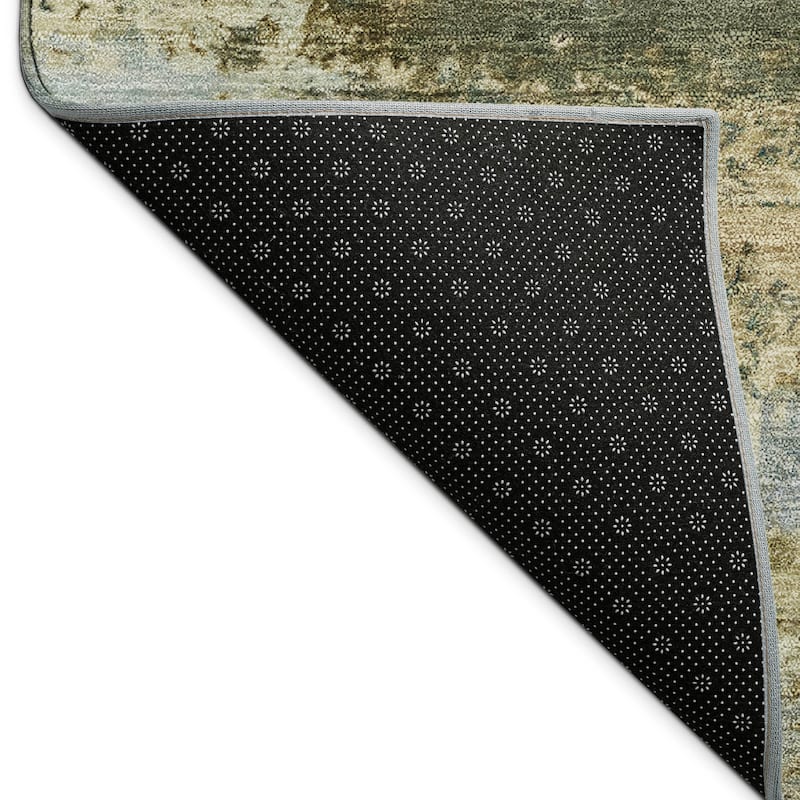 Machine Washable Indoor/ Outdoor Modern Solid Chantille Rug