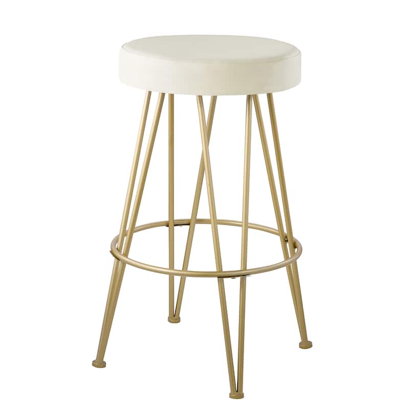 Azalea Park 29" Backless Barstool with Faux Leather Upholstered Seat - 17.13 W x 17.13 D x 29.02 H"