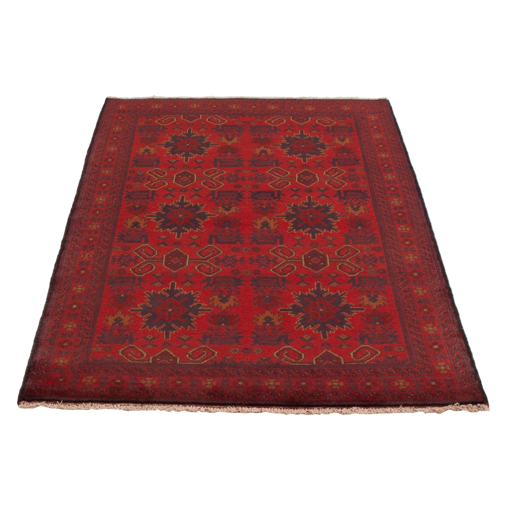 Finest Khal Mohammadi Bordered Red Rug 6'5 x 9'11 Bedroom Hand-Knotted Wool Rug eCarpet Gallery Large Area Rug for Living Room 347985 Finest Khal Mohammadi Bordered Red Rug 6'5 x 9'11 Bedroom Hand-Knotted Wool Rug eCarpet Gallery Large Area Rug for Living Room 347985