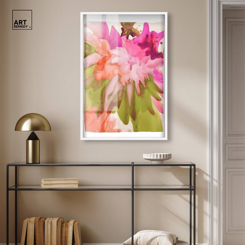 Vibrant Fluidity Floral IV Shadowbox by Art Remedy