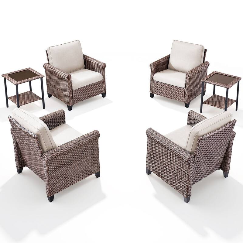 Pocassy Outdoor Sofa Swivel Chairs Patio Chair Funiture Set