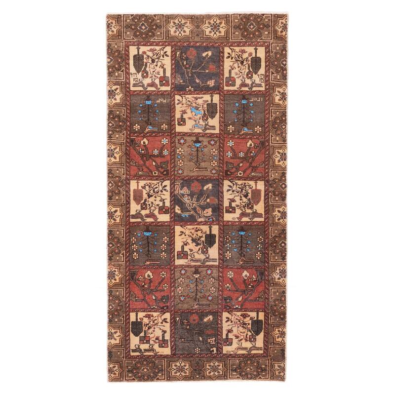 ECARPETGALLERY Hand-knotted Antalya Vintage Brown Wool Rug - 3'4 x 7'1