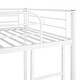 preview thumbnail 7 of 16, White Twin over Twin Size Metal Bunk Bed with Fence and Ladder for Kids, Bedroom