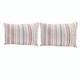 20 x 36 Cotton King Pillow Sham, Striped Pattern, Set of 2, Multicolor
