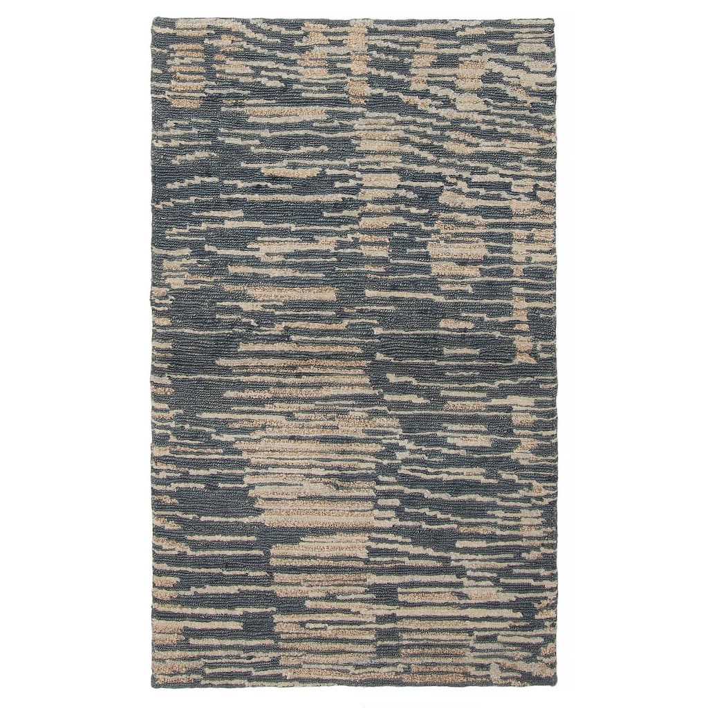 ECARPETGALLERY Hand-knotted Tangier Teal Wool Rug - 3'1 x 4'11