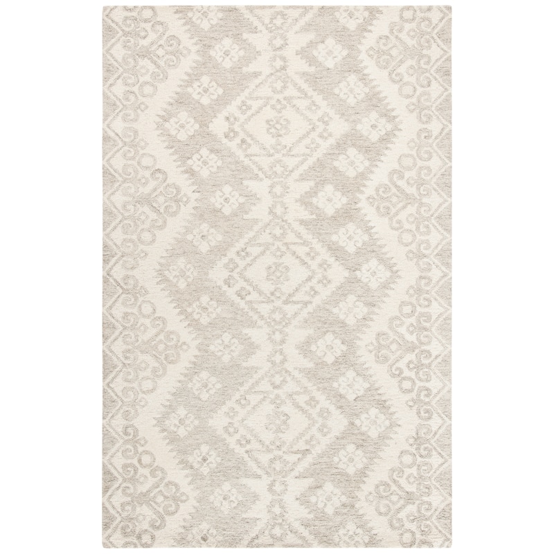SAFAVIEH Handmade Snowflake Micro-loop Modern Wool Area Rug