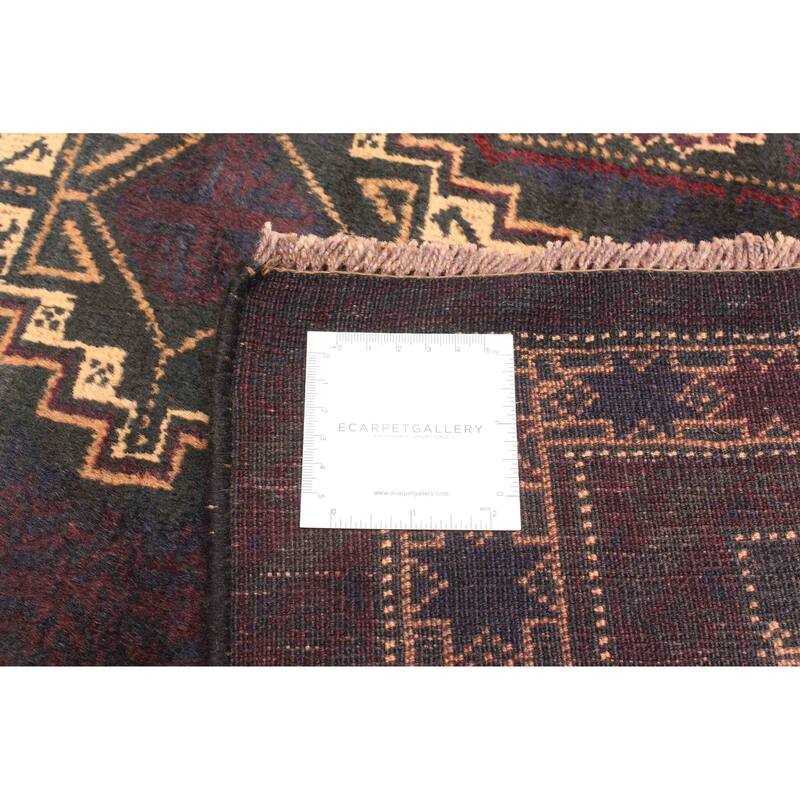 ECARPETGALLERY Hand-knotted Teimani Dark Grey Wool Rug - 3'1 x 4'10