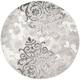 SAFAVIEH Adirondack Roxy Damask Floral Distressed Rug - 12' x 12' Round - Silver/Ivory