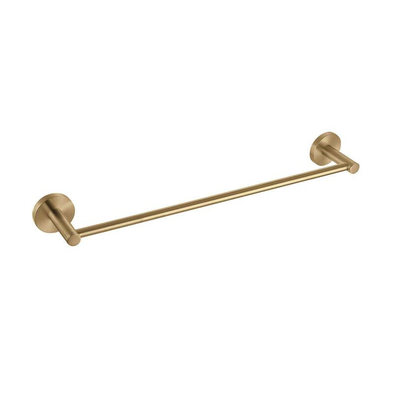 Circular Bathroom 20" Towel Bar - Brushed Brass