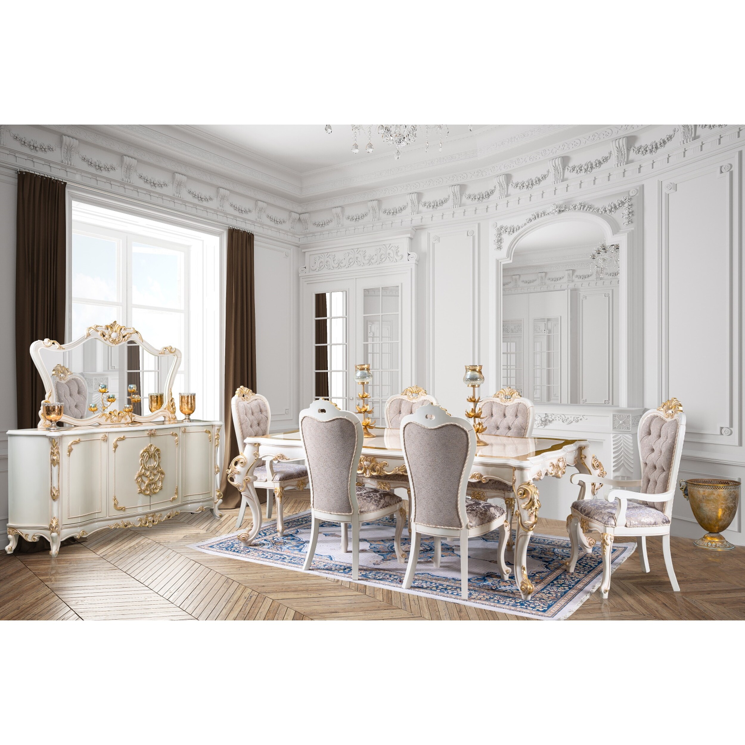 Crofton 11 piece best sale padded dining set