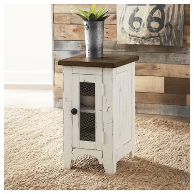 Wystfield Chairside End Table - White/Brown