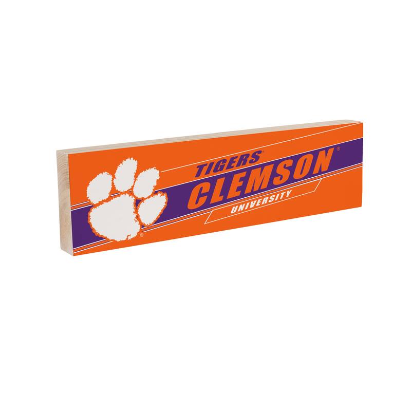 Clemson University Wooden Tabletop Mantel Shelf Sign