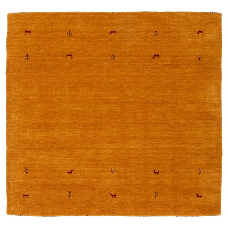 Kashkuli Gabbeh Burnt Orange Rug 5'0" x 4'11" - 5'0 x 4'11 - Burnt Orange - 5'0 x 4'11