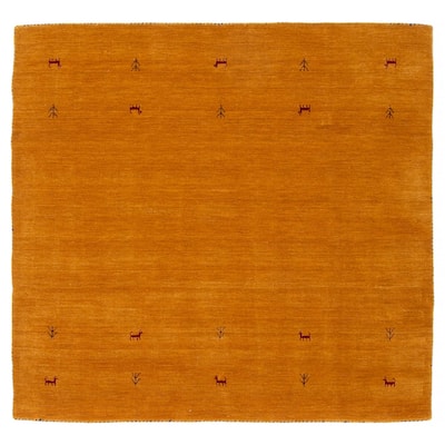 Kashkuli Gabbeh Burnt Orange Rug 5'0" x 4'11" - 5'0 x 4'11