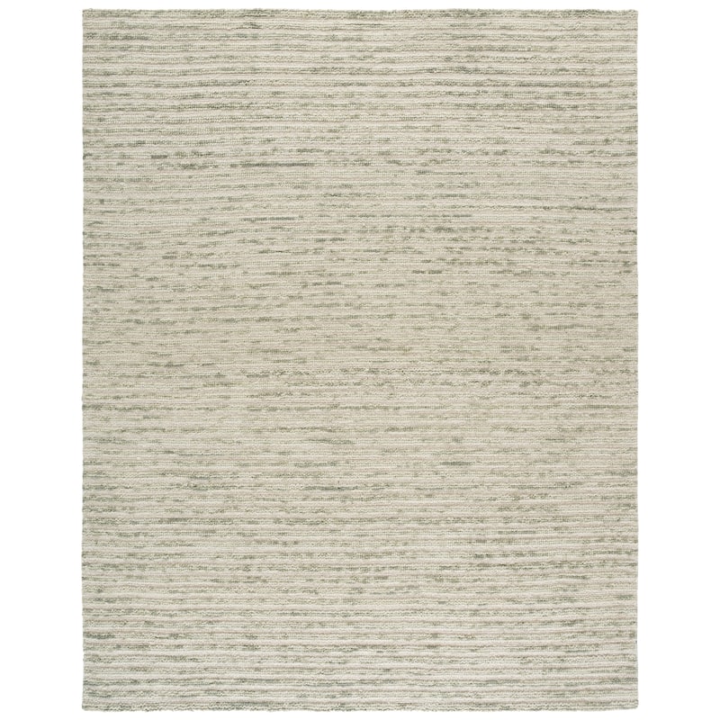 SAFAVIEH Handmade Ebony Helyette Wool Rug - 8' x 10' - Light Green/Ivory