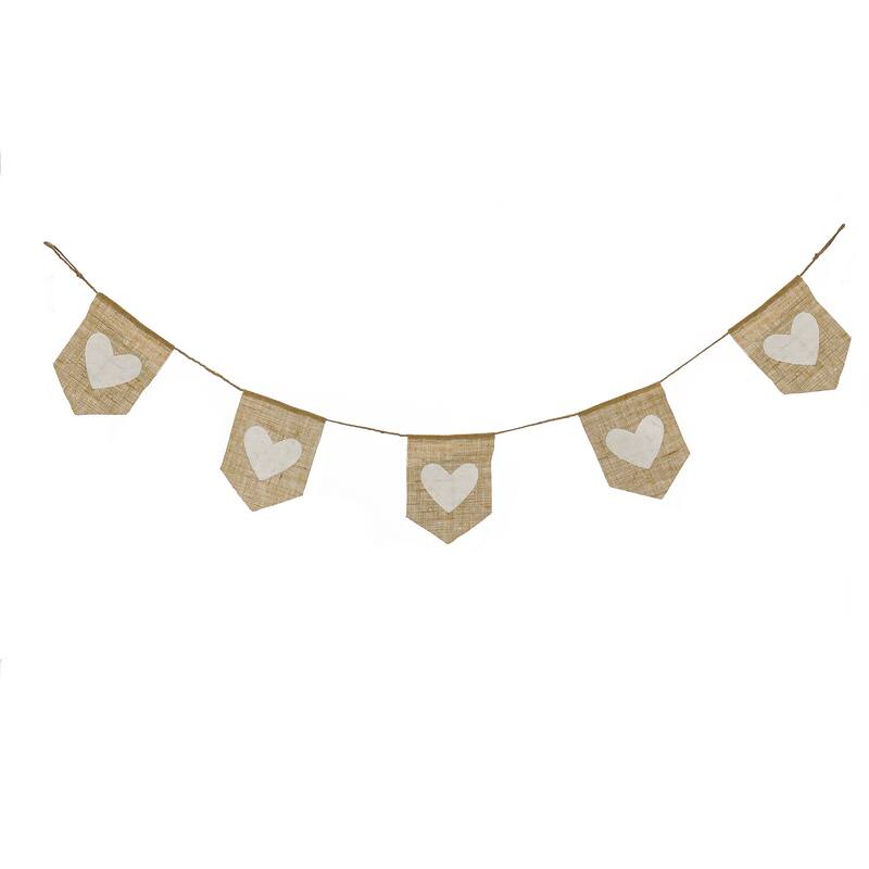 National Tree Company 6 ft. Valentine's White Hearts Garland - 6 ft
