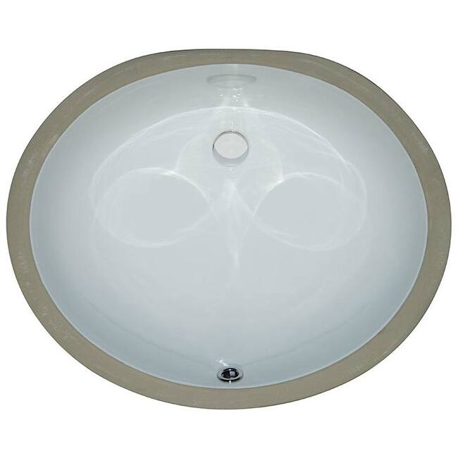 Ackland AKKPS-UNDOVL-1714-SB 19-1/2" Oval Porcelain Undermount - White